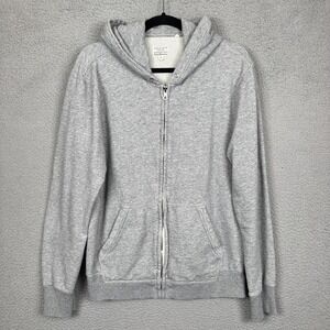 Rag & Bone Hoodie Mens Medium Gray Full Zip Preppy Comfort Heritage Lounge